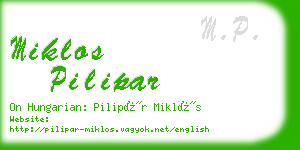 miklos pilipar business card